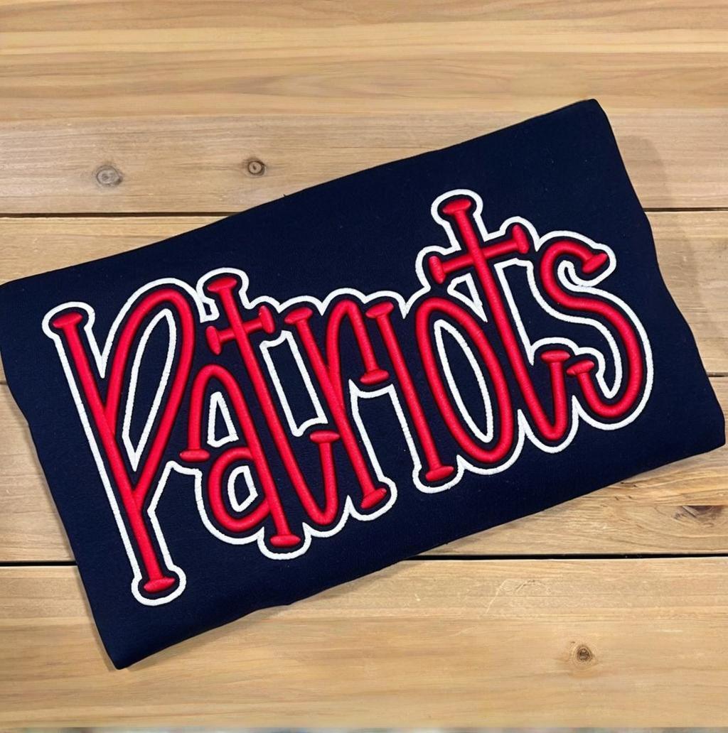 Custom Cropped Double 3D Puff Embroidered Sweatshirt