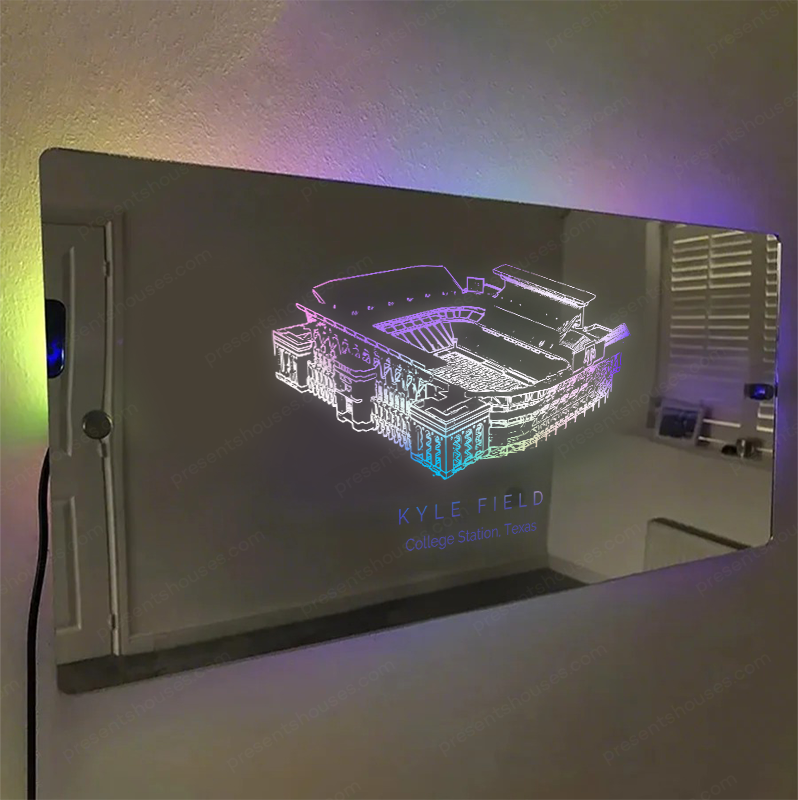 Kyle Field Stadium Mirror Light - Gifts for Sports Lovers