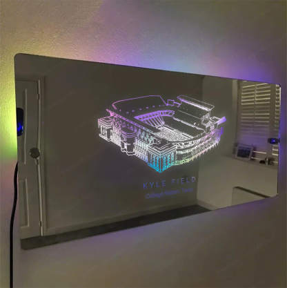 Kyle Field Stadium Mirror Light - Gifts for Sports Lovers