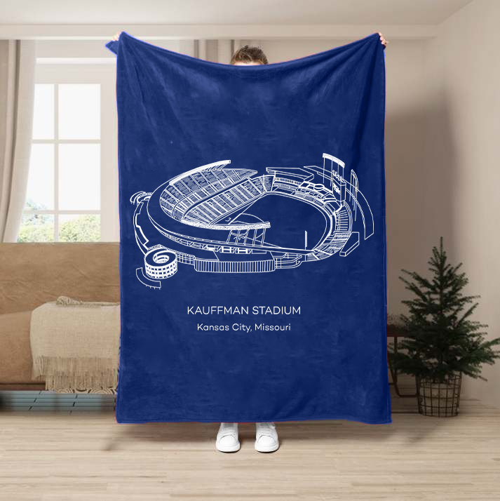 Kauffman Stadium-Kansas City Royals Baseball Stadium Blanket