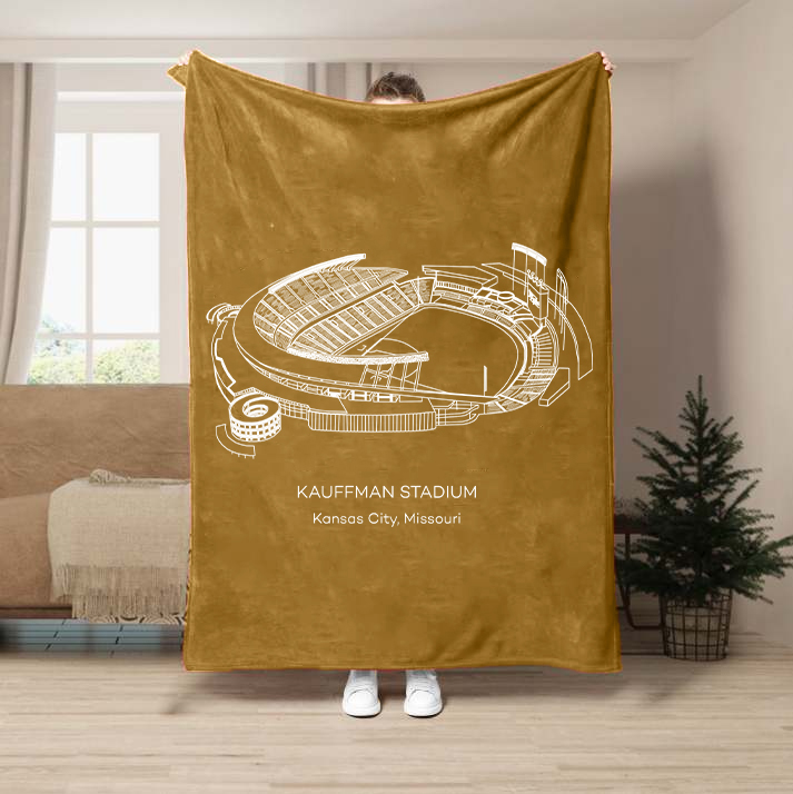 Kauffman Stadium-Kansas City Royals Baseball Stadium Blanket