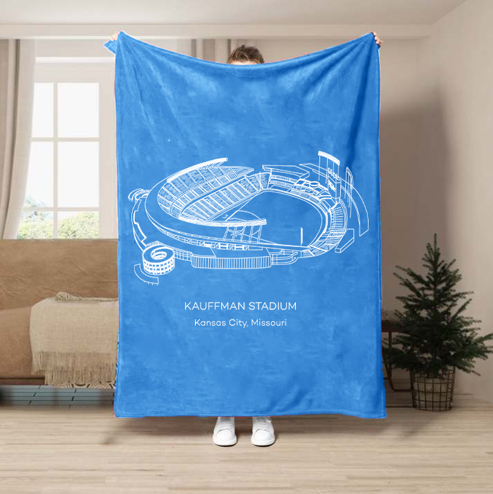 Kauffman Stadium-Kansas City Royals Baseball Stadium Blanket