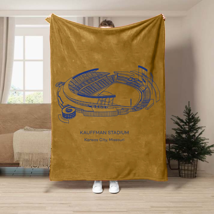 Kauffman Stadium-Kansas City Royals Baseball Stadium Blanket