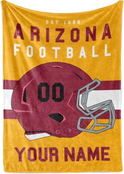 Personalized University Football Throw Blanket for Football Fans