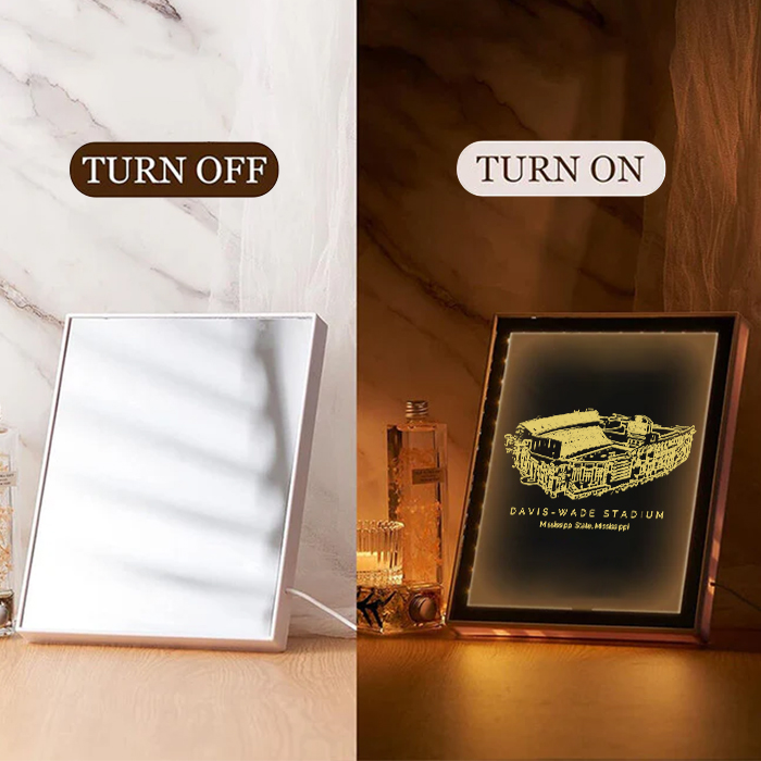 Davis Wade Stadium Art Frame LED Mirror Light