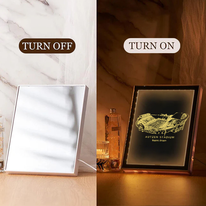 Autzen Stadium Art Frame LED Mirror Light