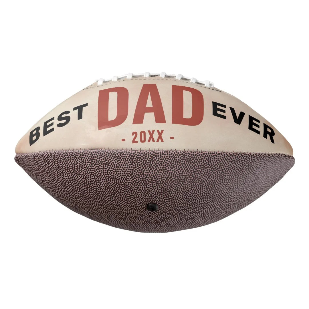 Best Dad Ever Watercolor Father`s Day Photo Football