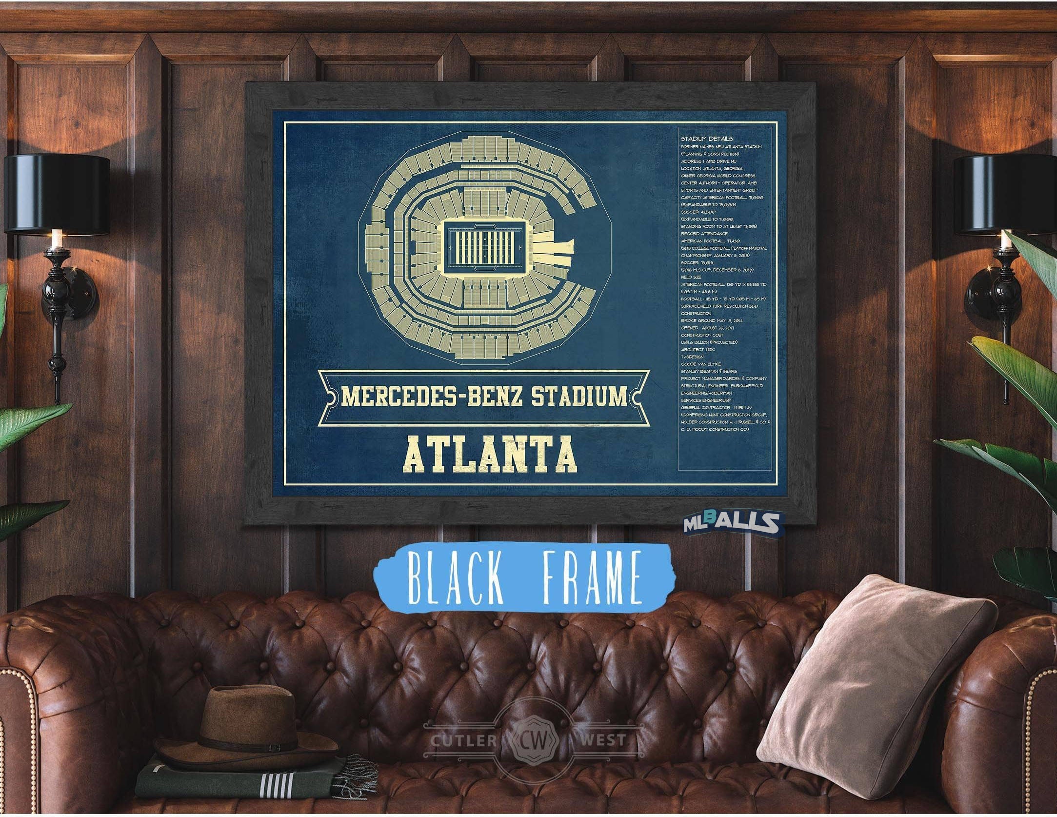 Mercedes-Benz Stadium - Vintage Football Print