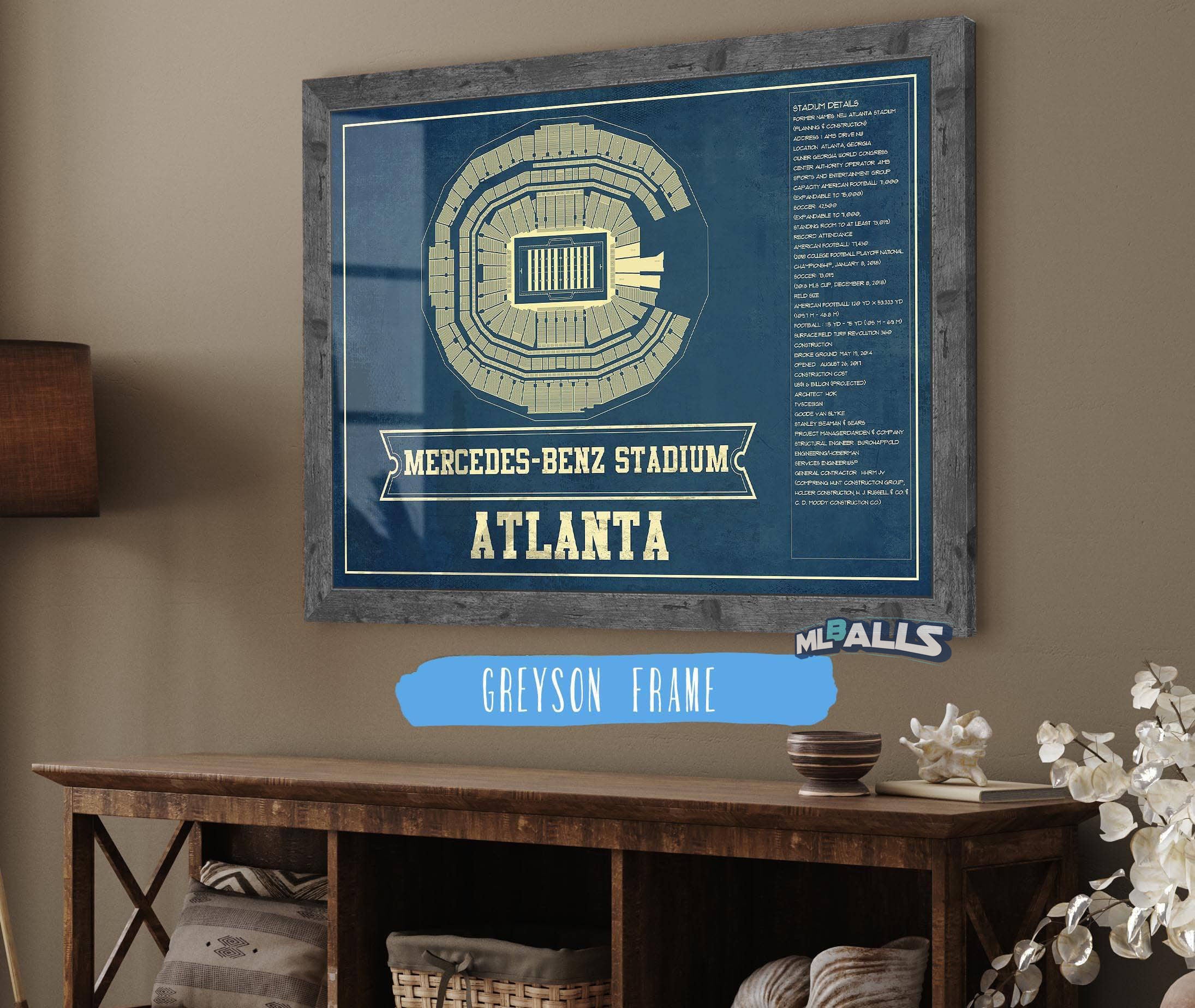 Mercedes-Benz Stadium - Vintage Football Print