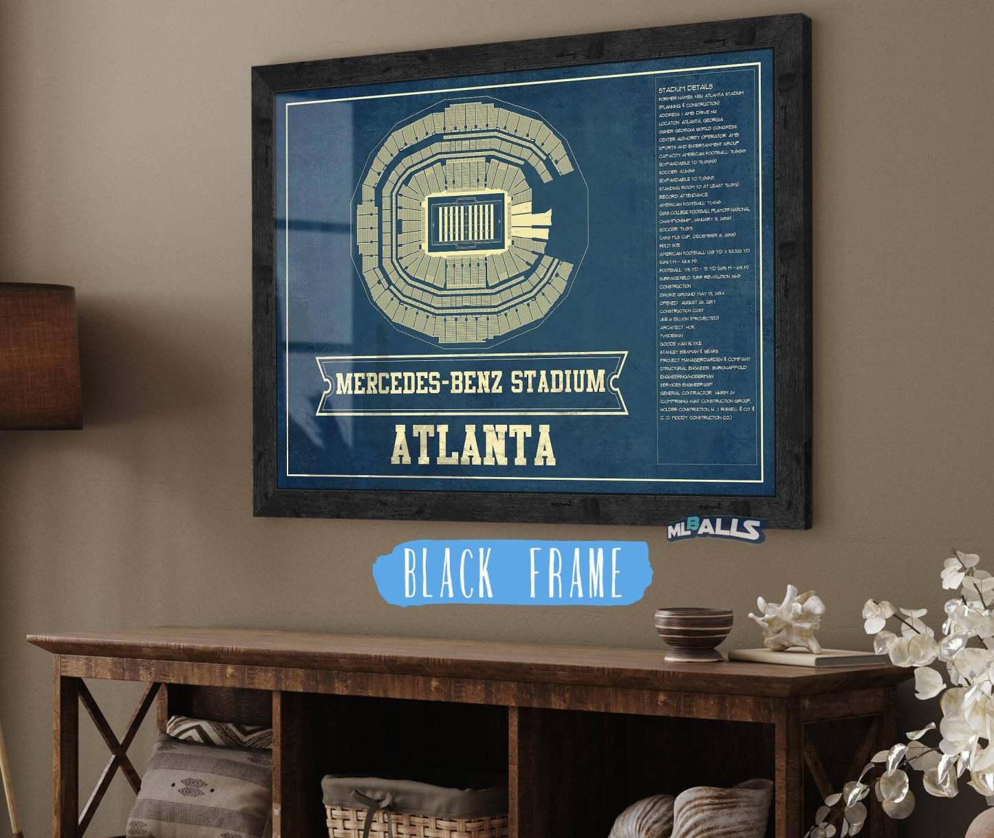 Mercedes-Benz Stadium - Vintage Football Print