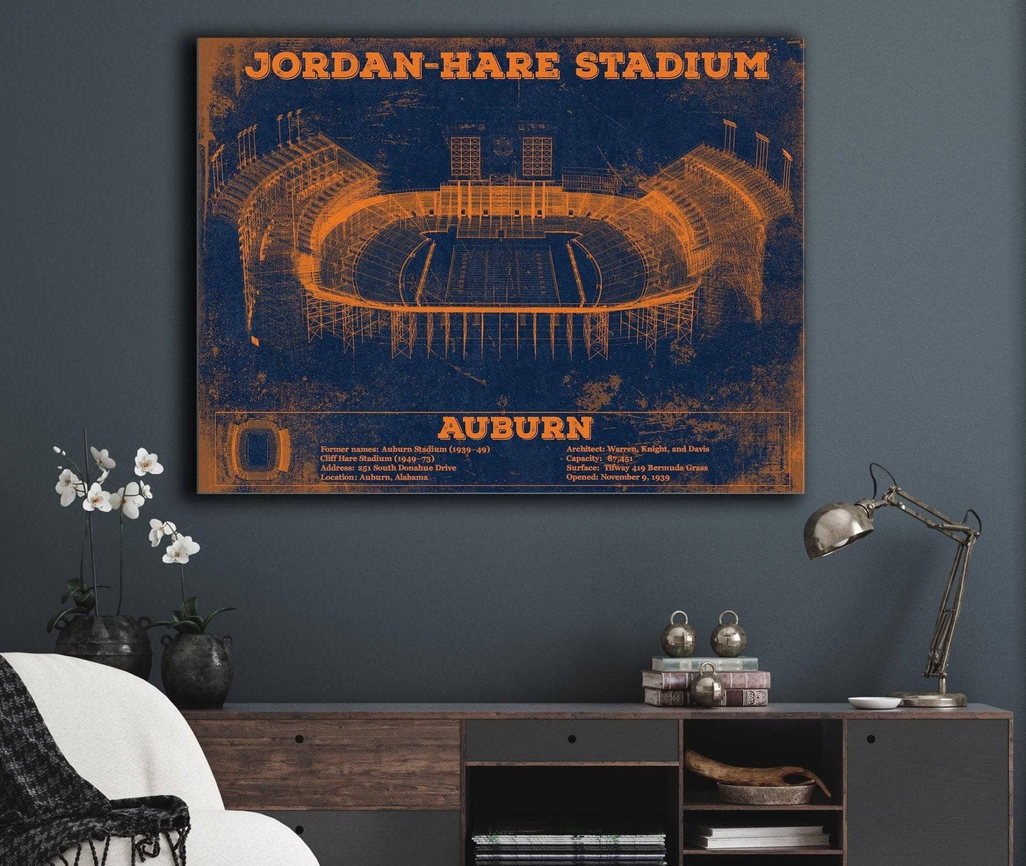 Auburn Tigers Stadium Blueprint
