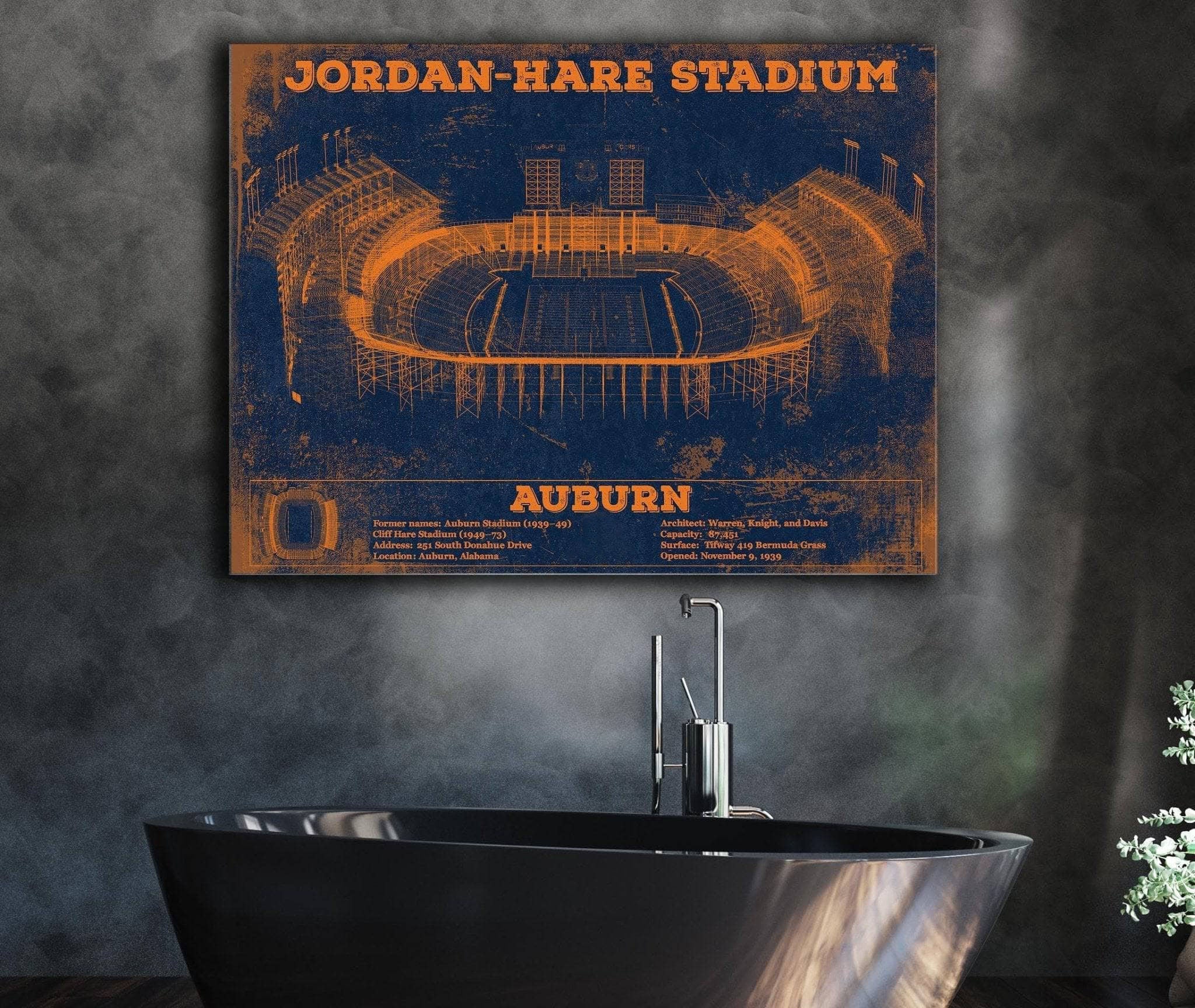 Auburn Tigers Stadium Blueprint
