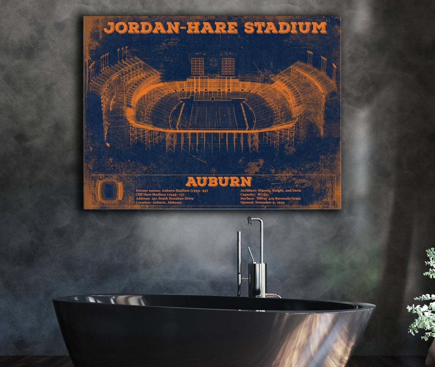 Auburn Tigers Stadium Blueprint