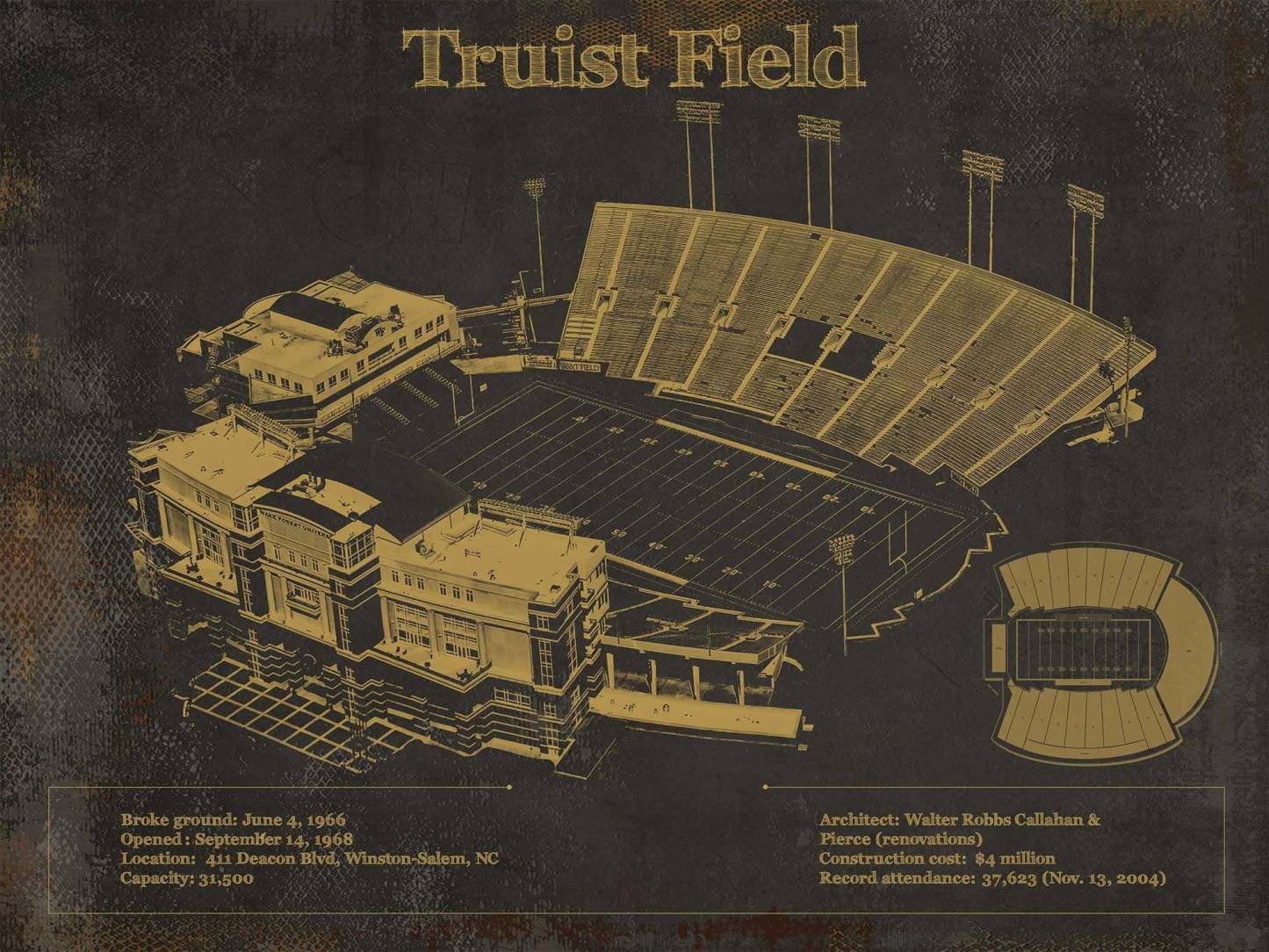 Truist Field Vintage Wall Art