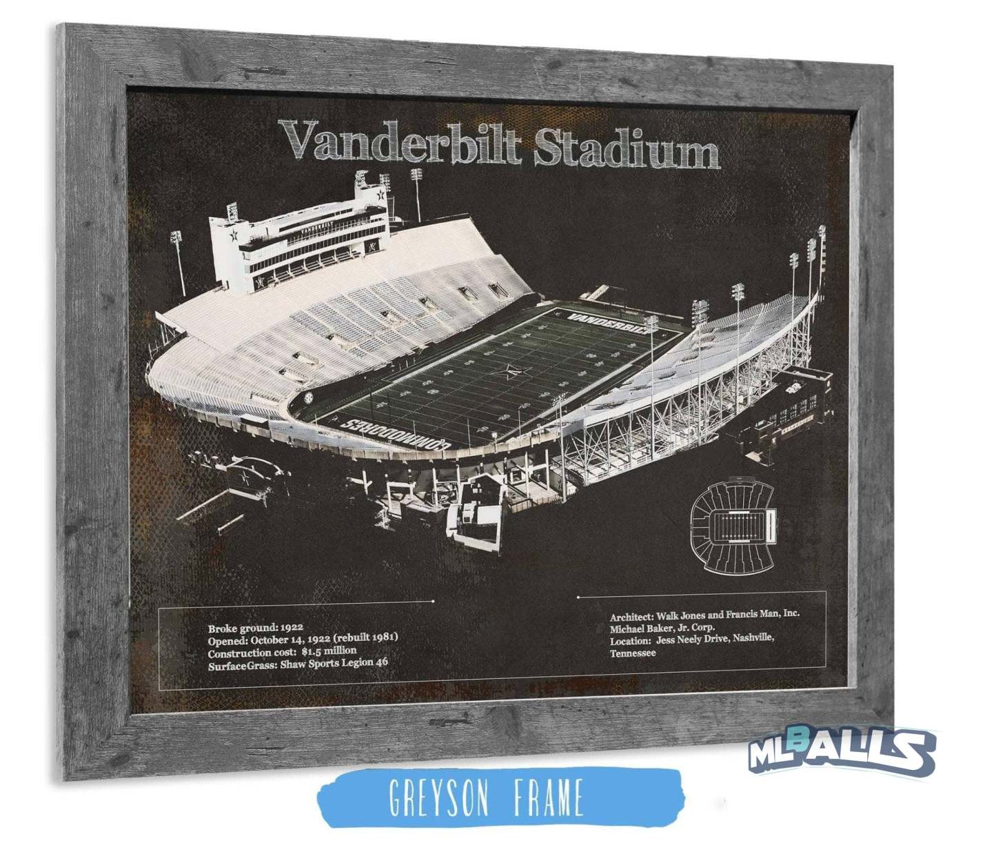 Vanderbilt Stadium Wall Art