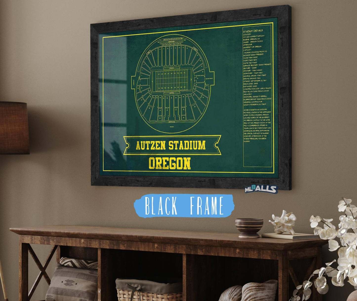 Autzen Stadium-Football Fan Print