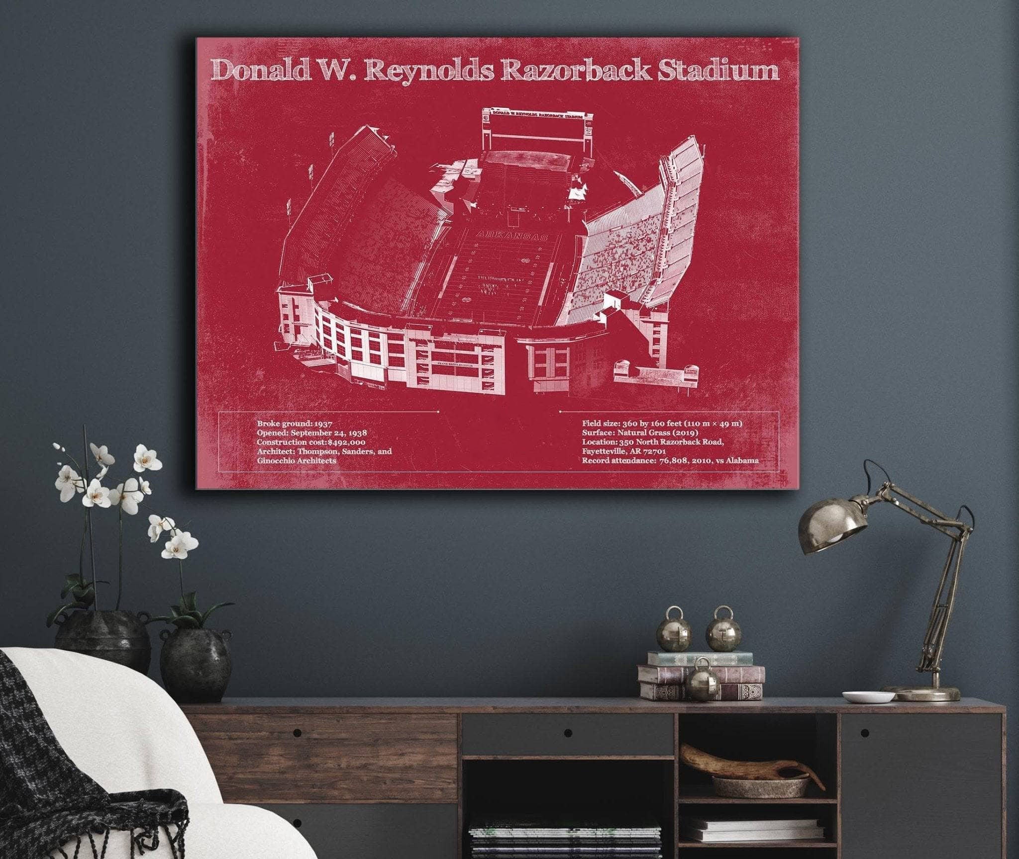 Donald W. Reynolds Razorback Stadium Art