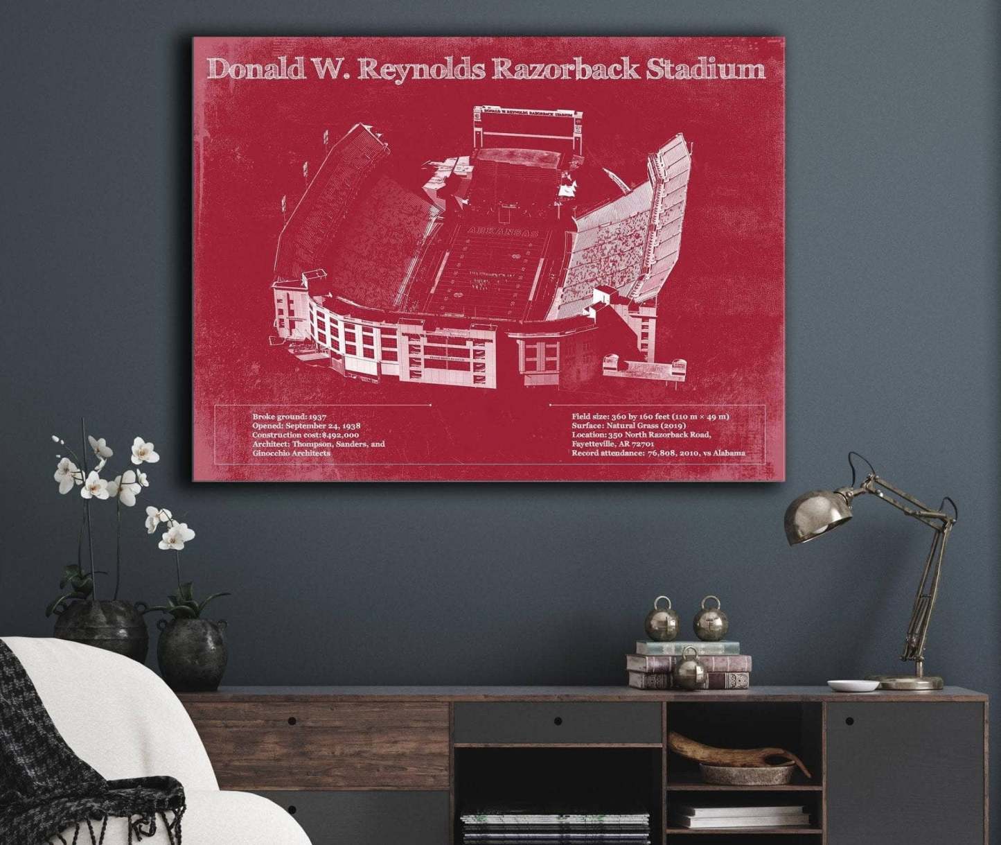 Donald W. Reynolds Razorback Stadium Art