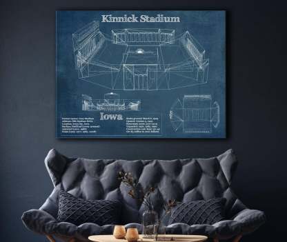 Kinnick Stadium Blueprint Art Print