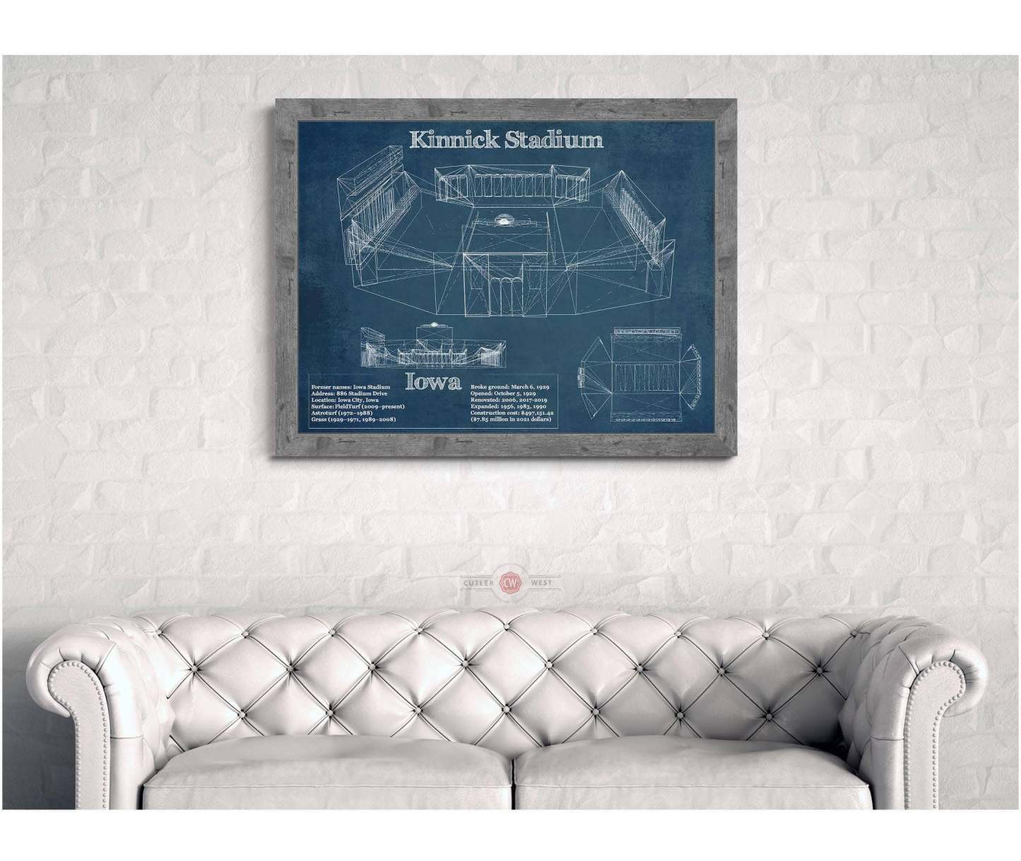 Kinnick Stadium Blueprint Art Print