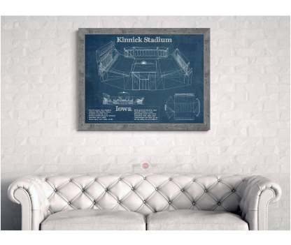 Kinnick Stadium Blueprint Art Print