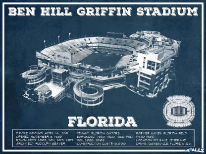 Ben Hill Griffin Stadium Art Print
