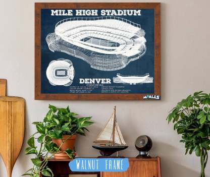 Mile High Stadium Football Print