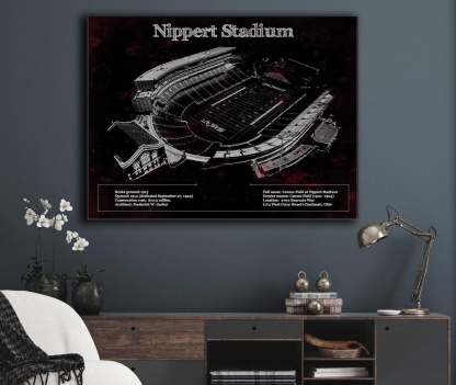 Vintage Nippert Stadium Team Color Art Print
