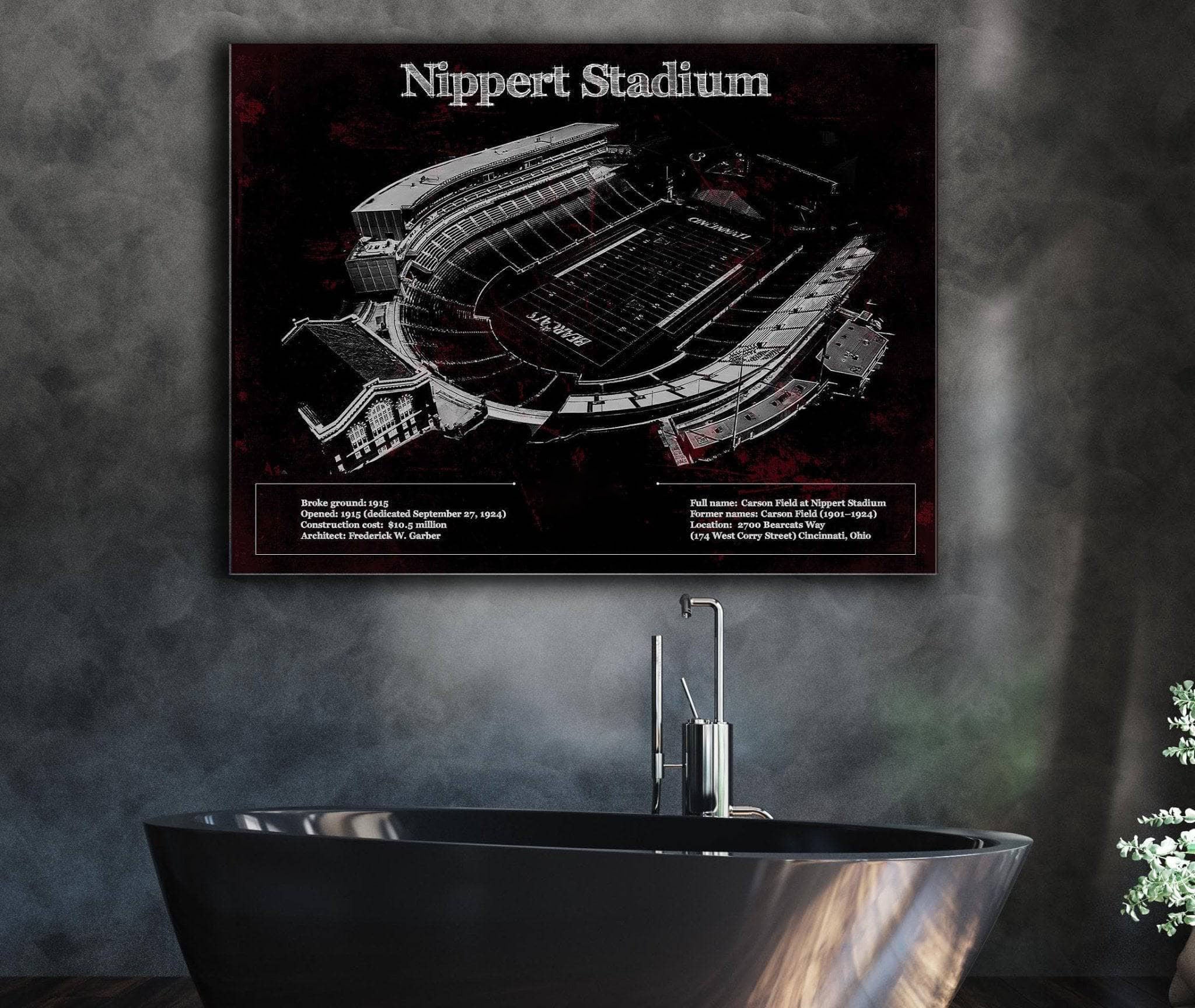 Vintage Nippert Stadium Team Color Art Print
