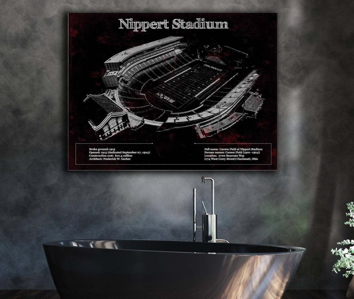 Vintage Nippert Stadium Team Color Art Print