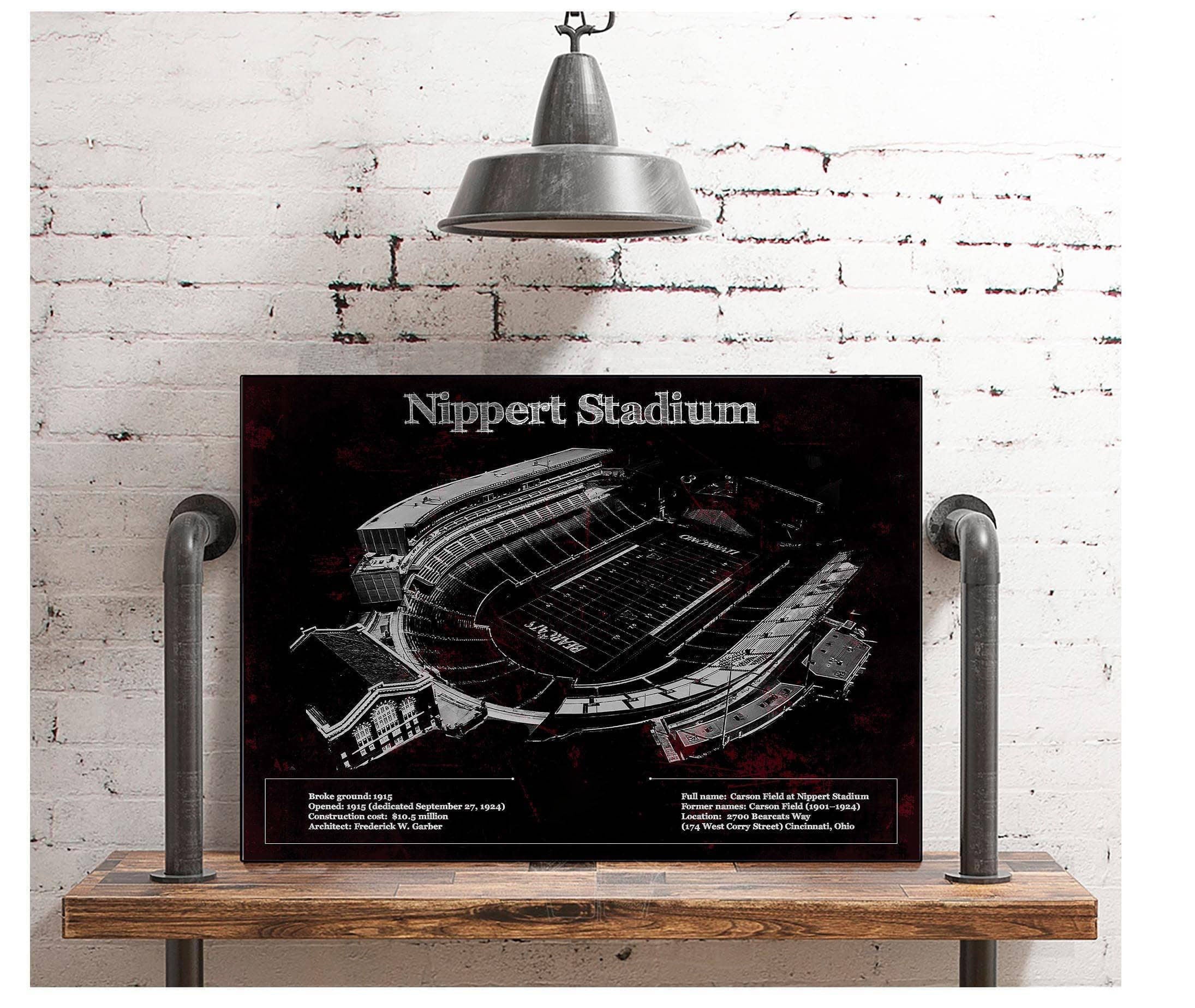 Vintage Nippert Stadium Team Color Art Print