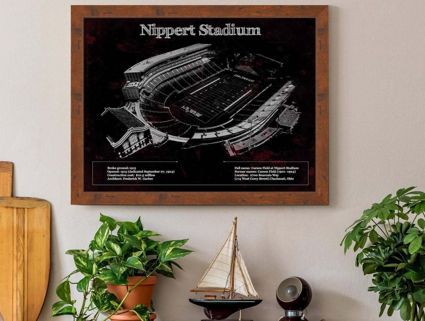 Vintage Nippert Stadium Team Color Art Print