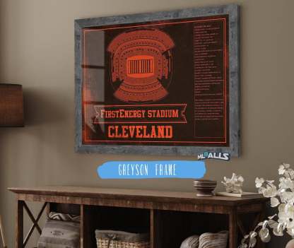 FirstEnergy Stadium - Vintage Football Art Print
