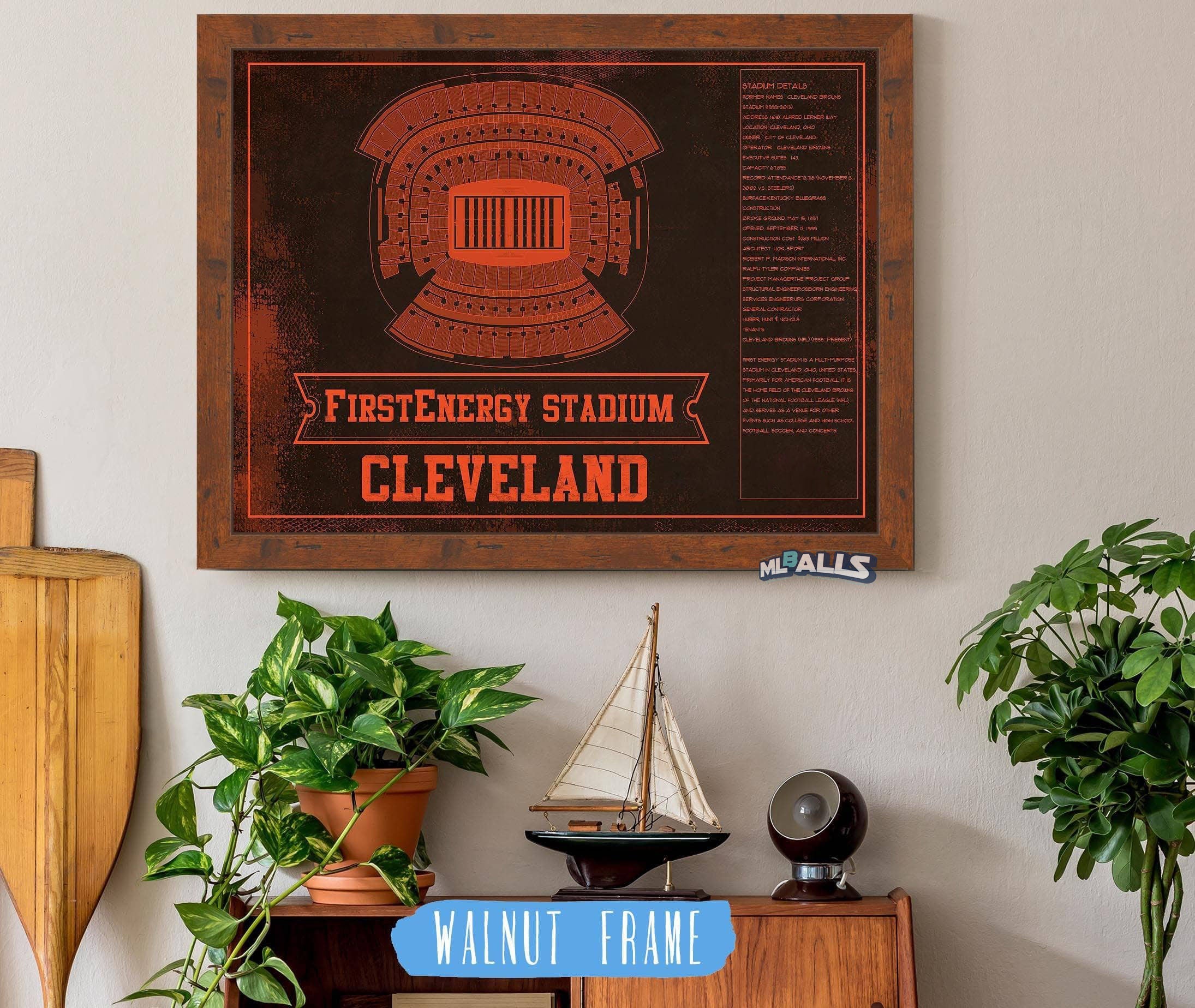 FirstEnergy Stadium - Vintage Football Art Print