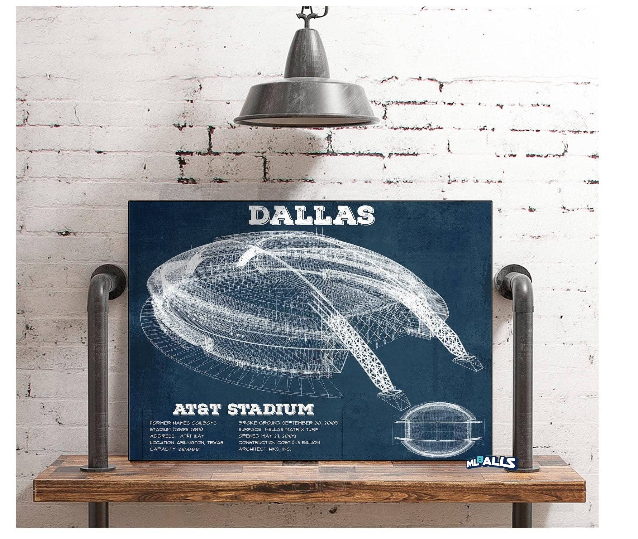 AT&T Stadium - Vintage Football Print