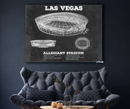 Allegiant Stadium Vintage Football Print