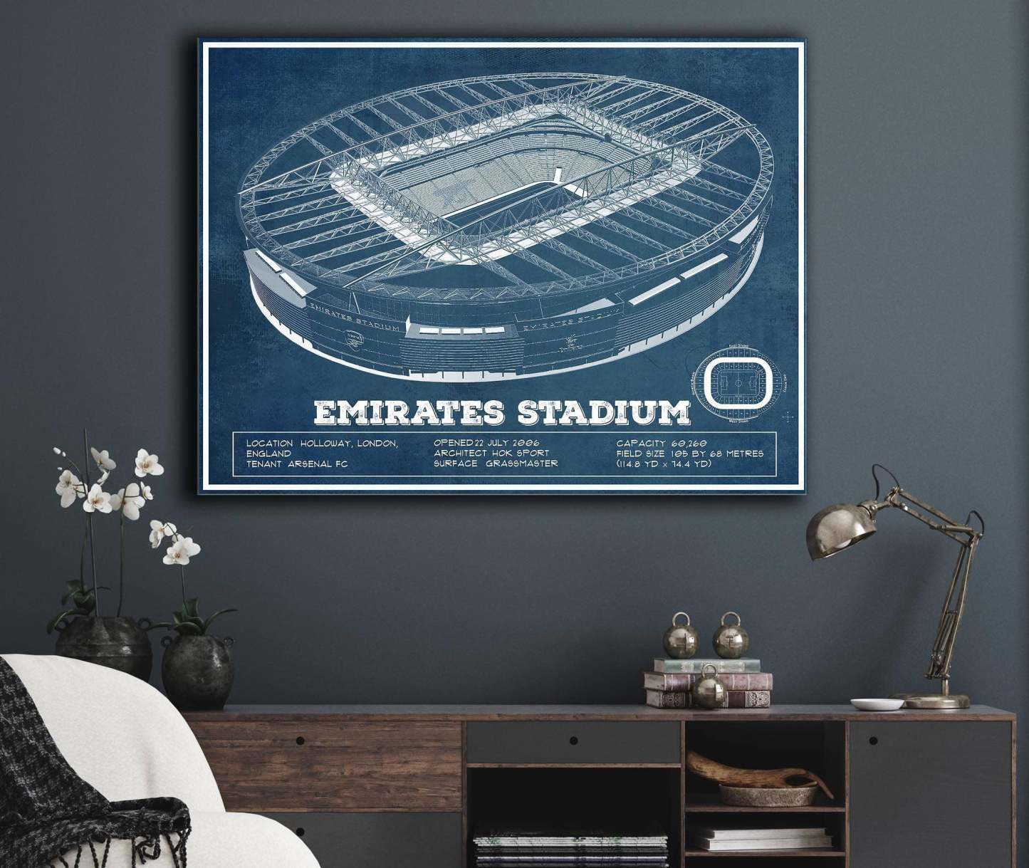 Emirates Stadium Soccer Print