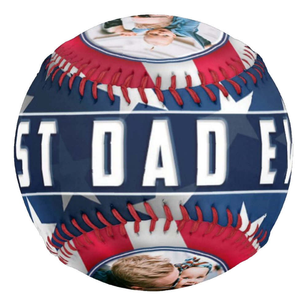 Custom Photo Baseball-Patriotic