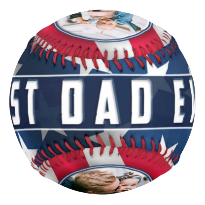 Custom Photo Baseball-Patriotic