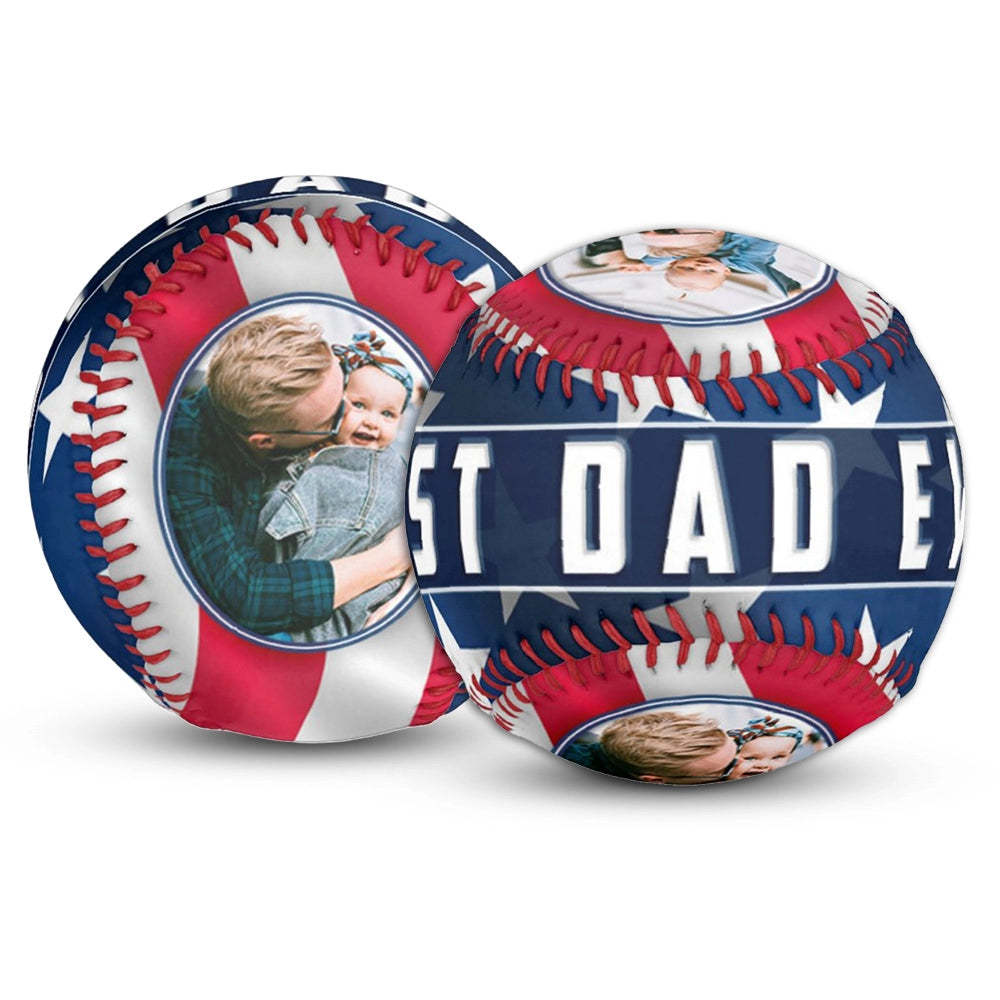 Custom Photo Baseball-Patriotic