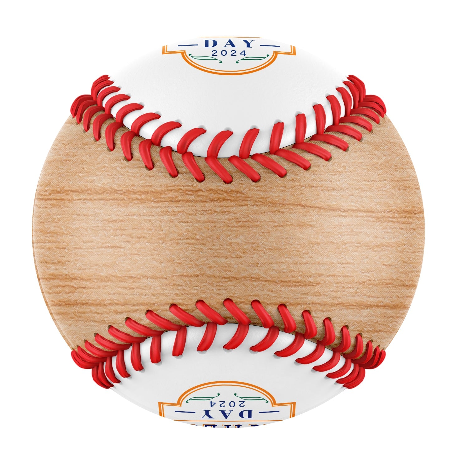 Personalized Dad Grandpa Photo Time Wood White Baseballs,World's Best Dad