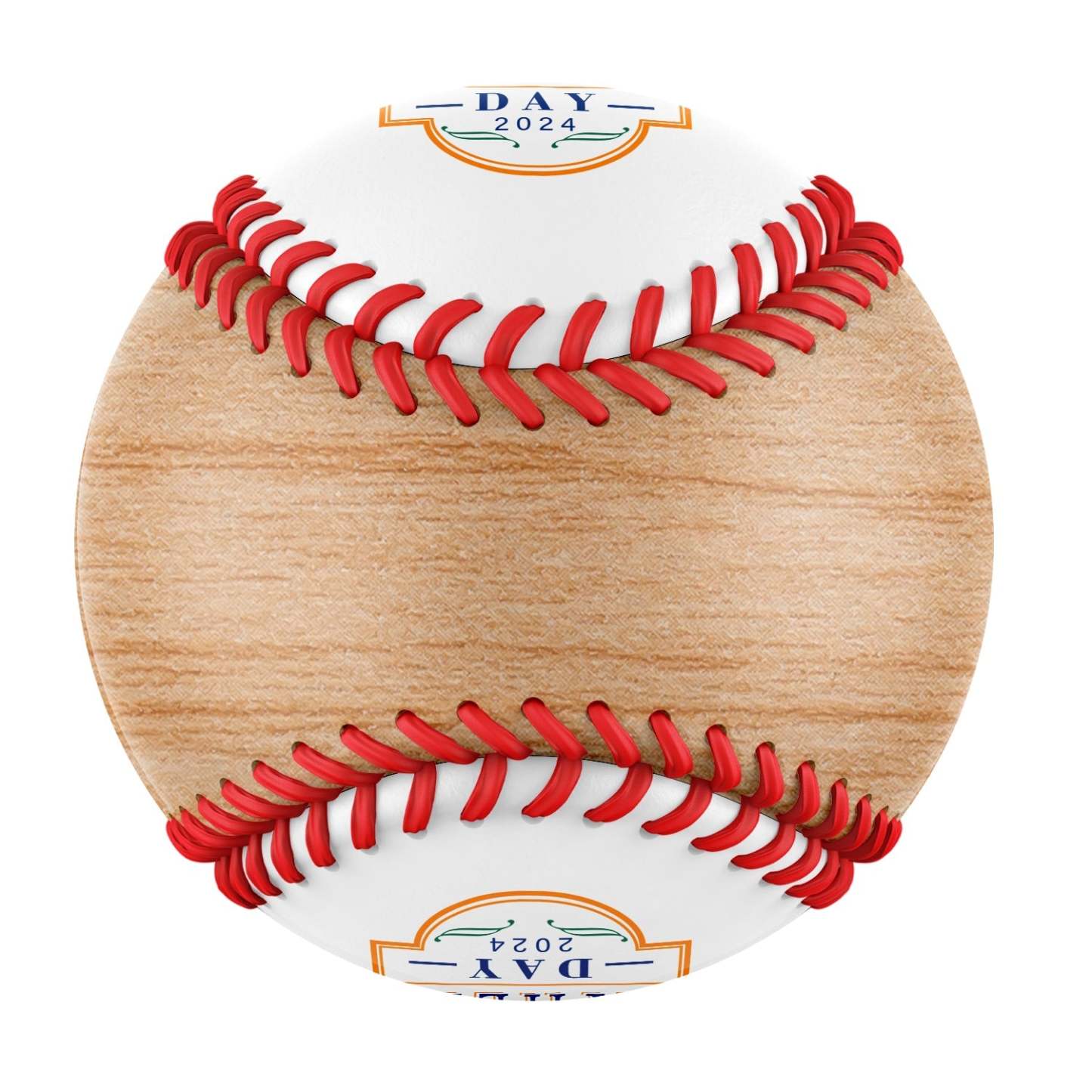 Personalized Dad Grandpa Photo Time Wood White Baseballs,World's Best Dad