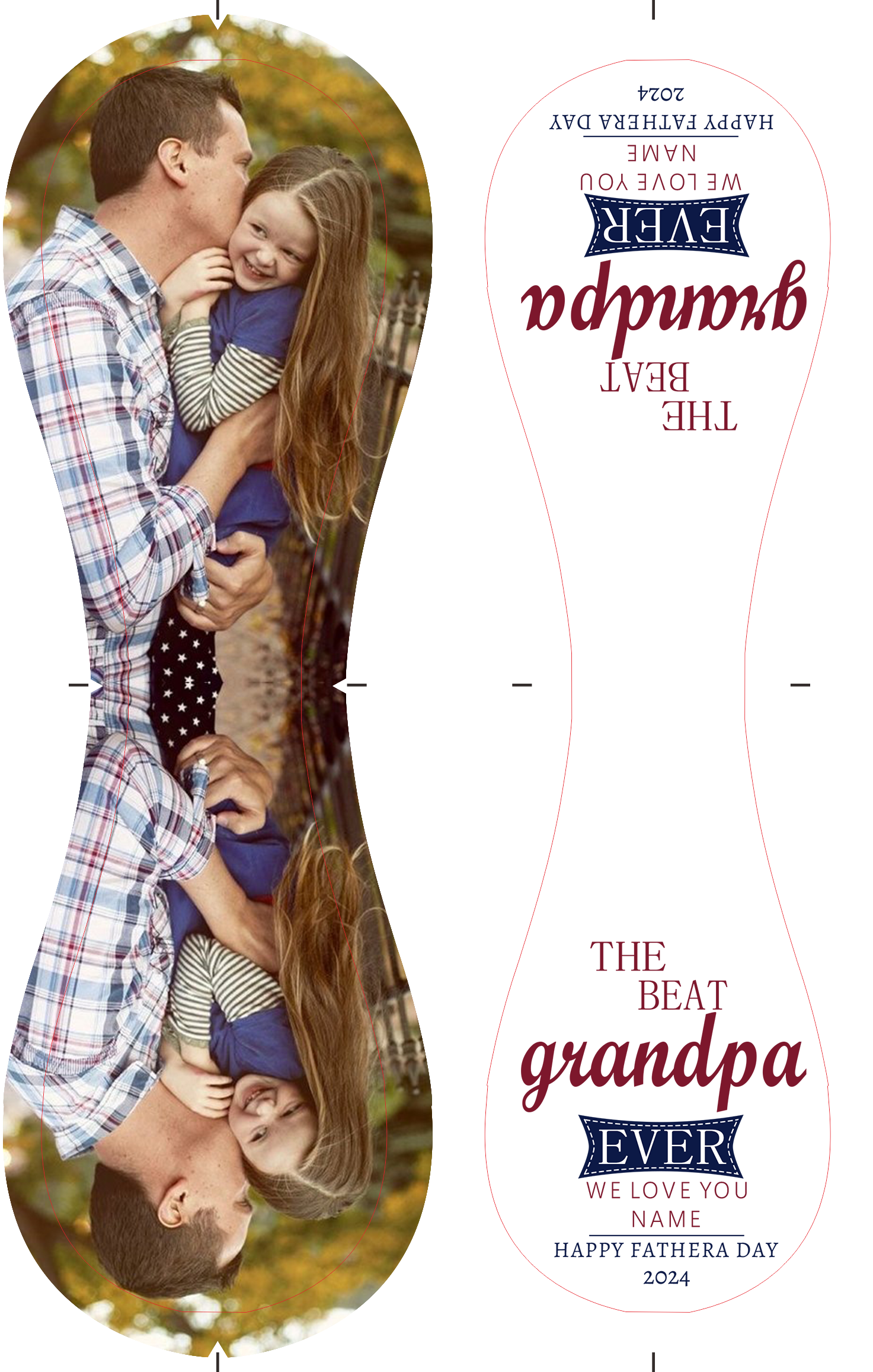 Personalized Dad Grandpa Photo Name Time White Baseballs,We Love You,Father's Day Gift