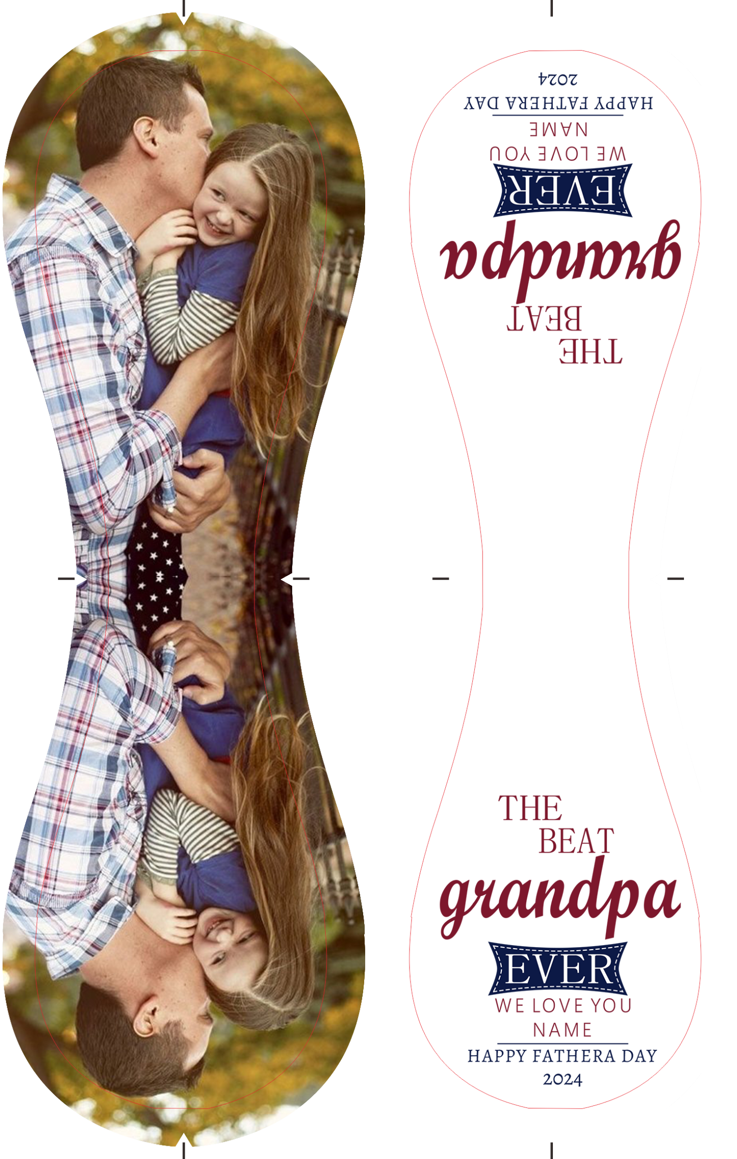 Personalized Dad Grandpa Photo Name Time White Baseballs,We Love You,Father's Day Gift