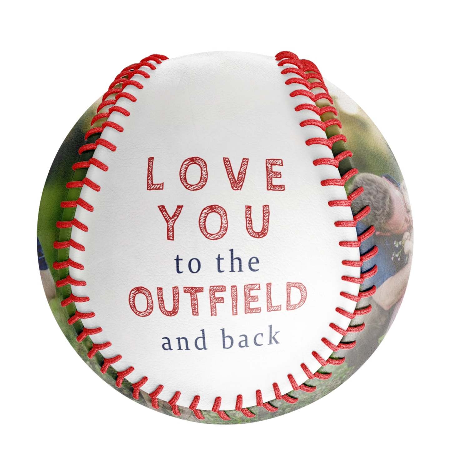 Personalized Dad Grandpa Photo Baseballs,Love You To The Outfield And Back,Father's Day Gift