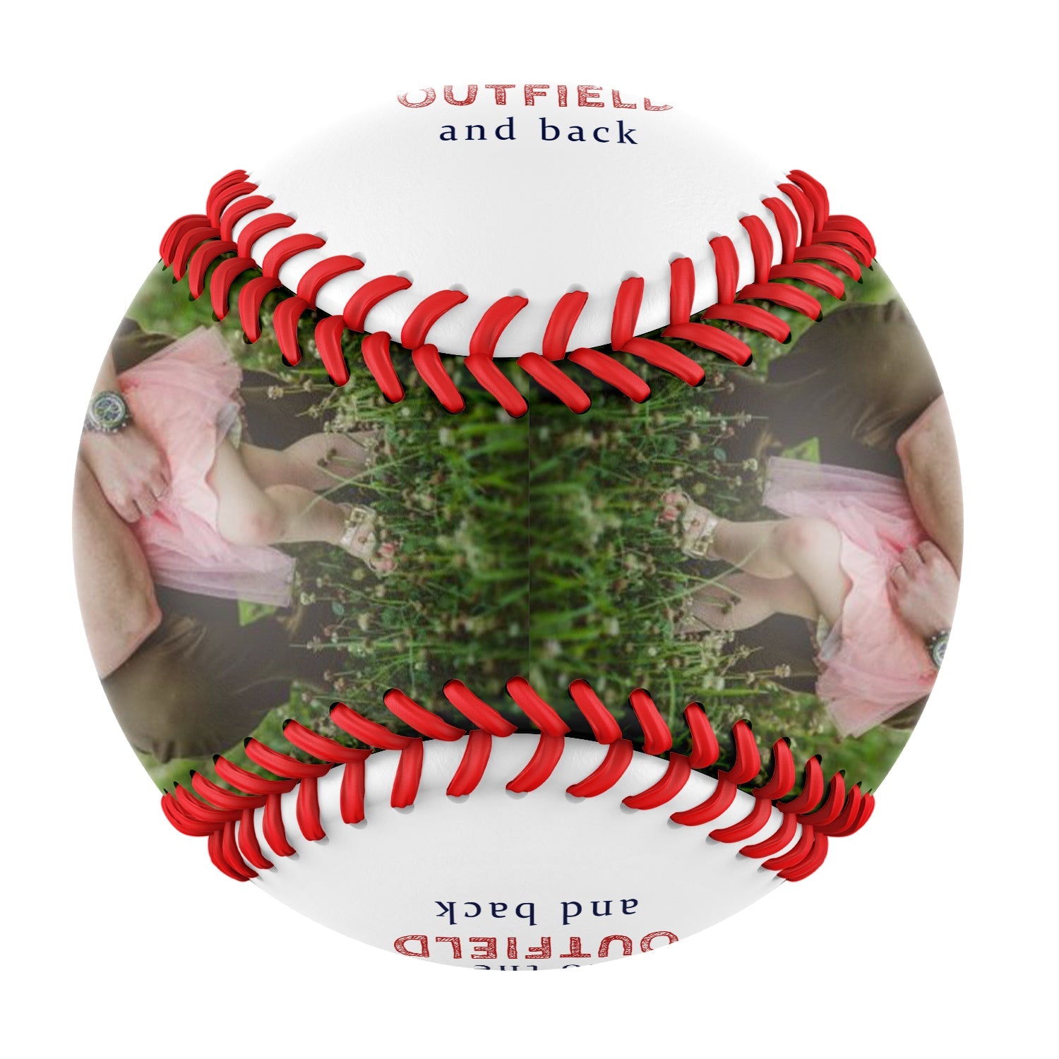 Personalized Dad Grandpa Photo Baseballs,Love You To The Outfield And Back,Father's Day Gift