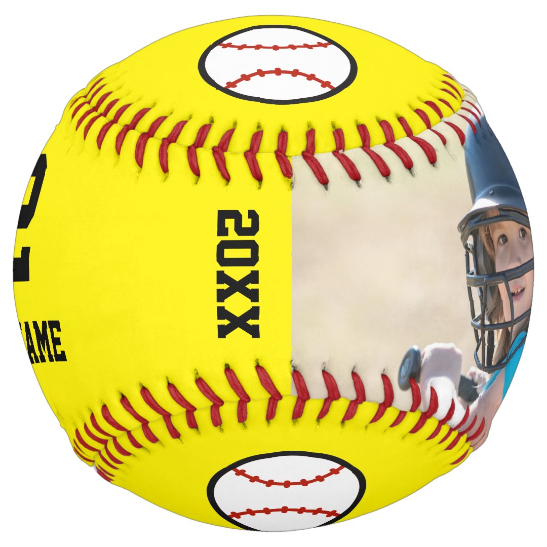 Personalized Team Name Number Date Photo Softball