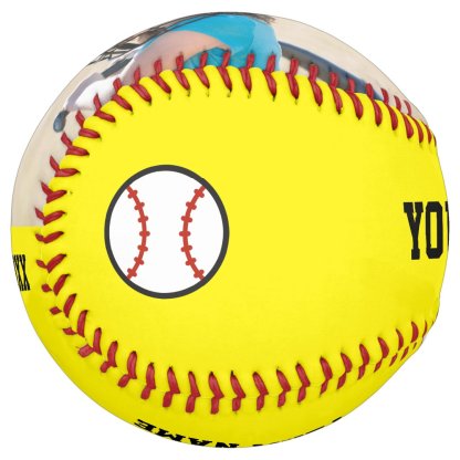 Personalized Team Name Number Date Photo Softball