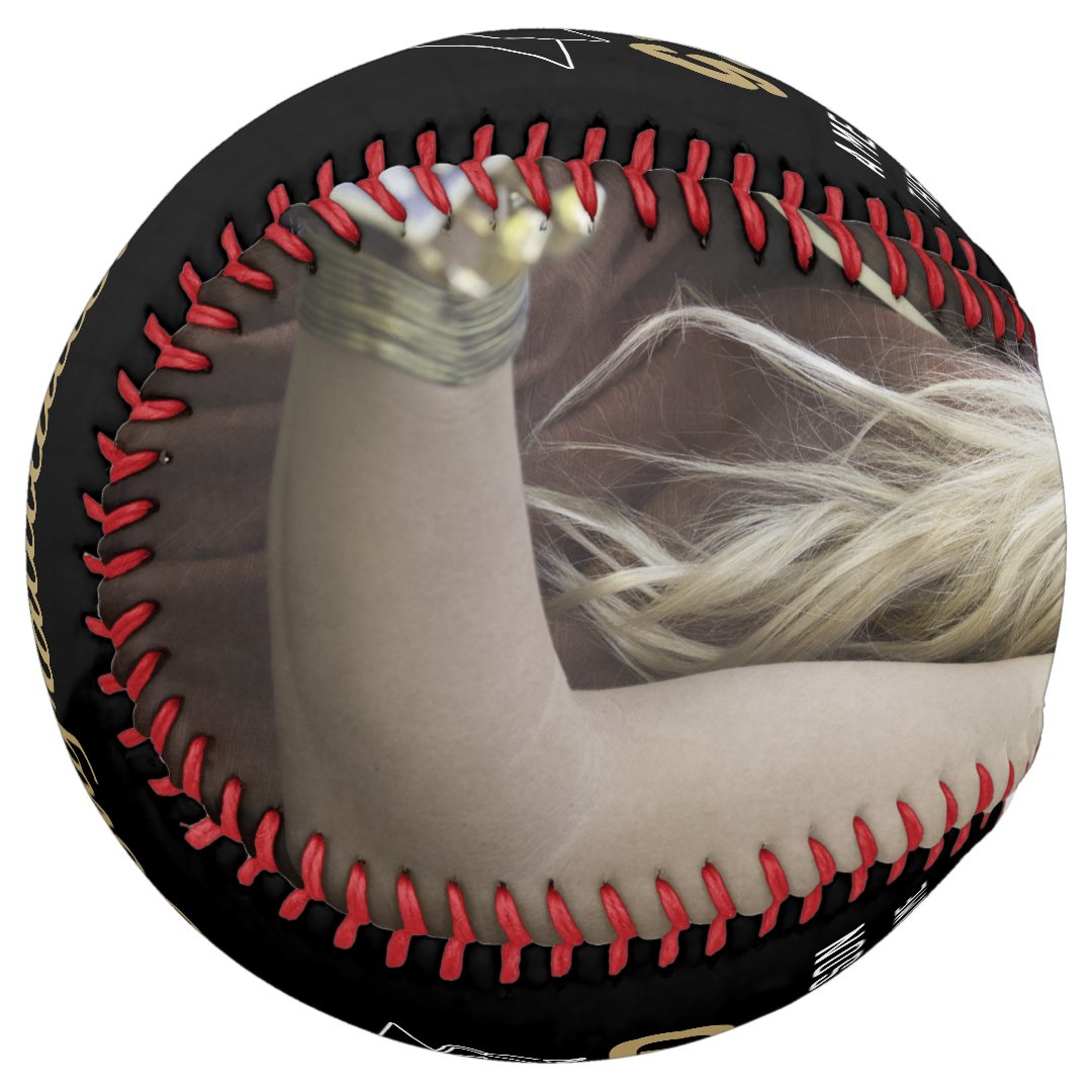 Modern Black Grad Congratulations Graduation Photo Softball