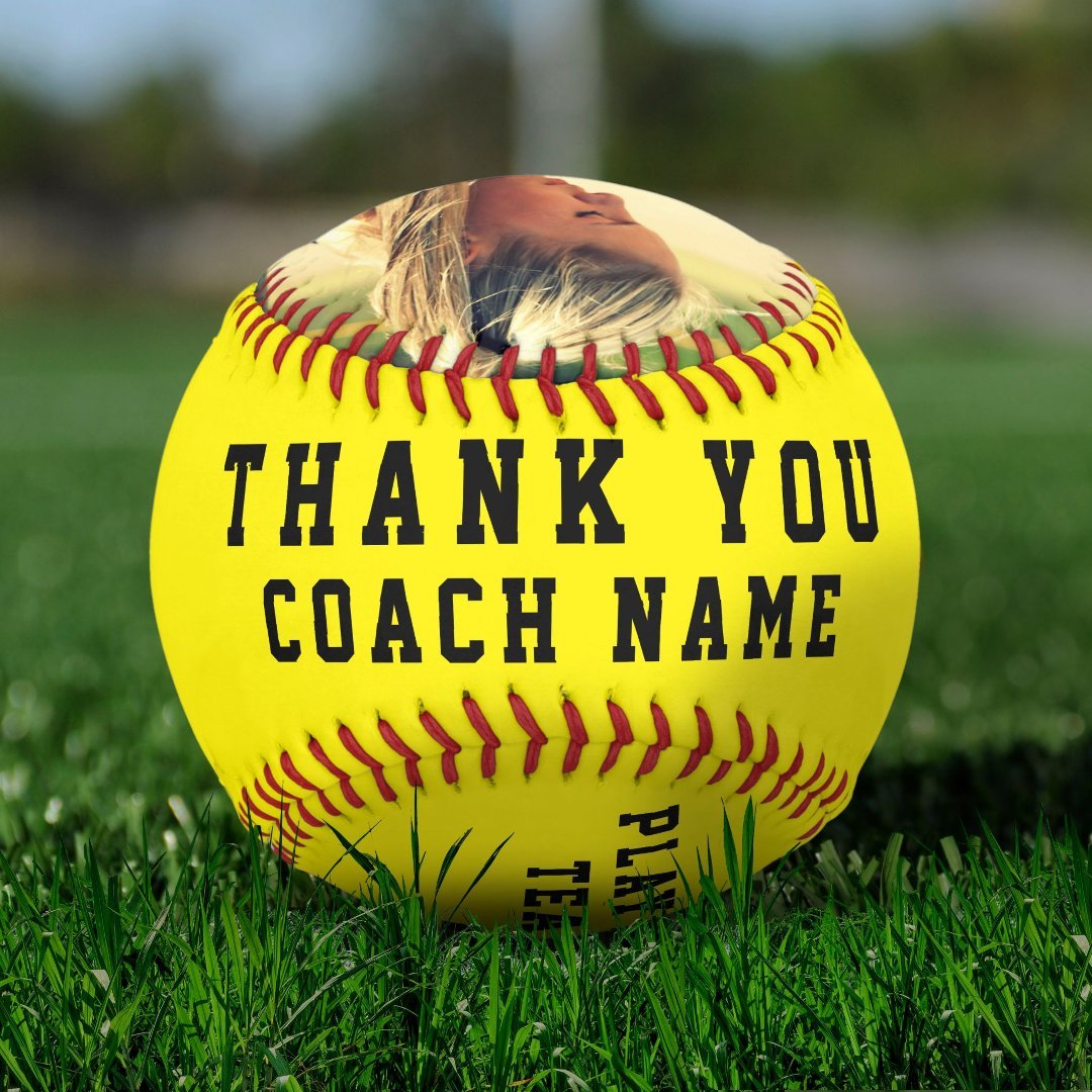 Thank you Coach Team Name Number Photo Softball